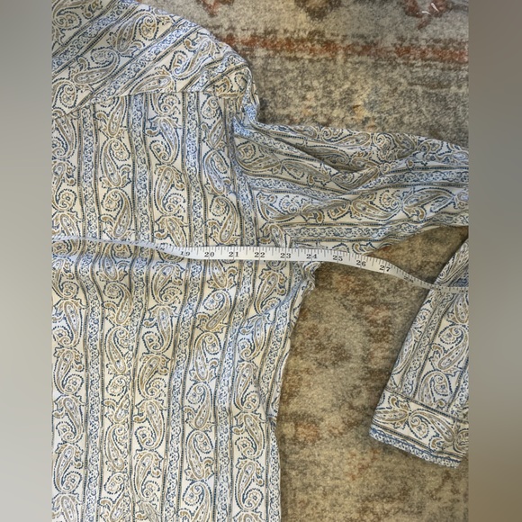 Panhandle Rough Stock Women’s Blue Collared Paisley Pearl Snap Sz Xl - Picture 10 of 10